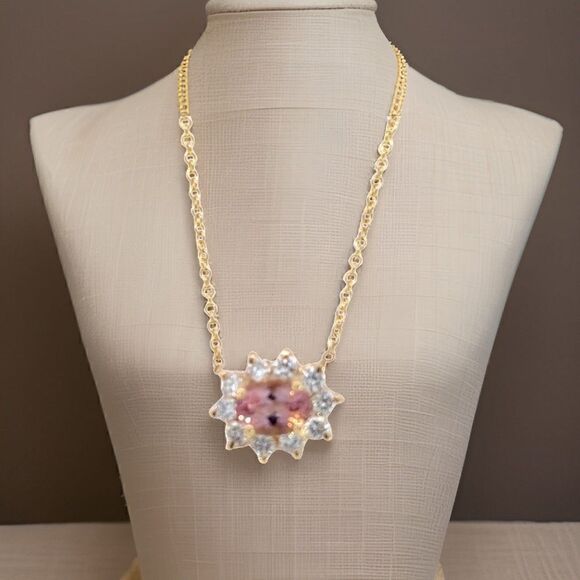 Natural Tourmaline Diamond Necklace 18" 14k YG 1.52 TCW Certified $3,450 311010 - Picture 1 of 16